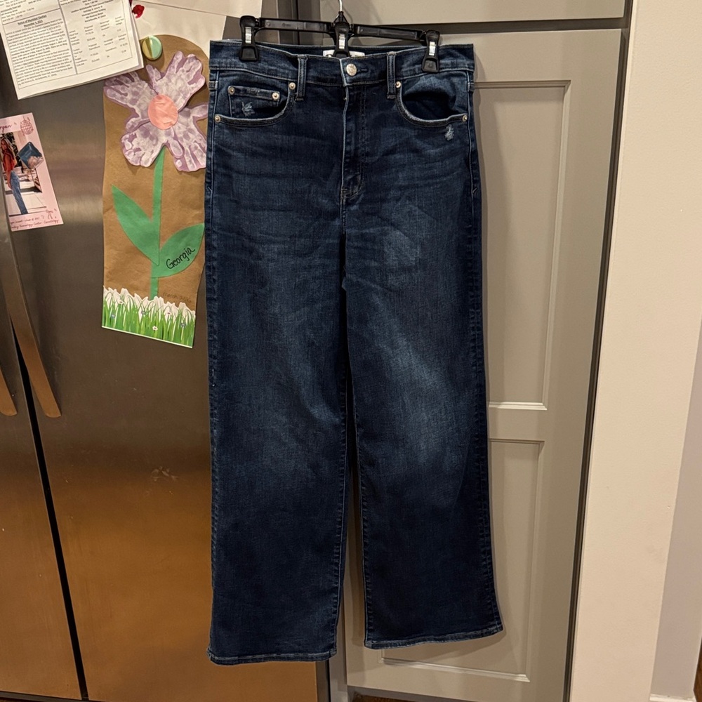 Daze Women's Dark Blue Wide Leg Jeans